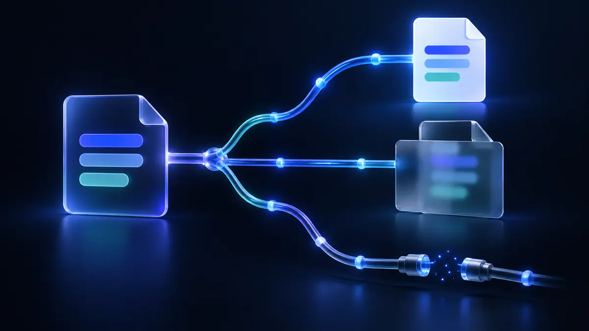 Original illustration of a remote-file chain branching into readable, protected and unavailable response panels