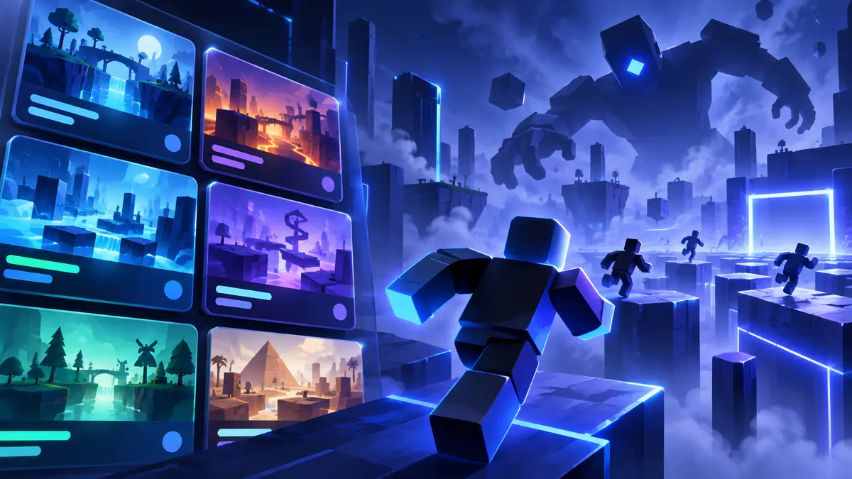 Original forsaken script catalogue illustration with abstract survival silhouettes and source tiles