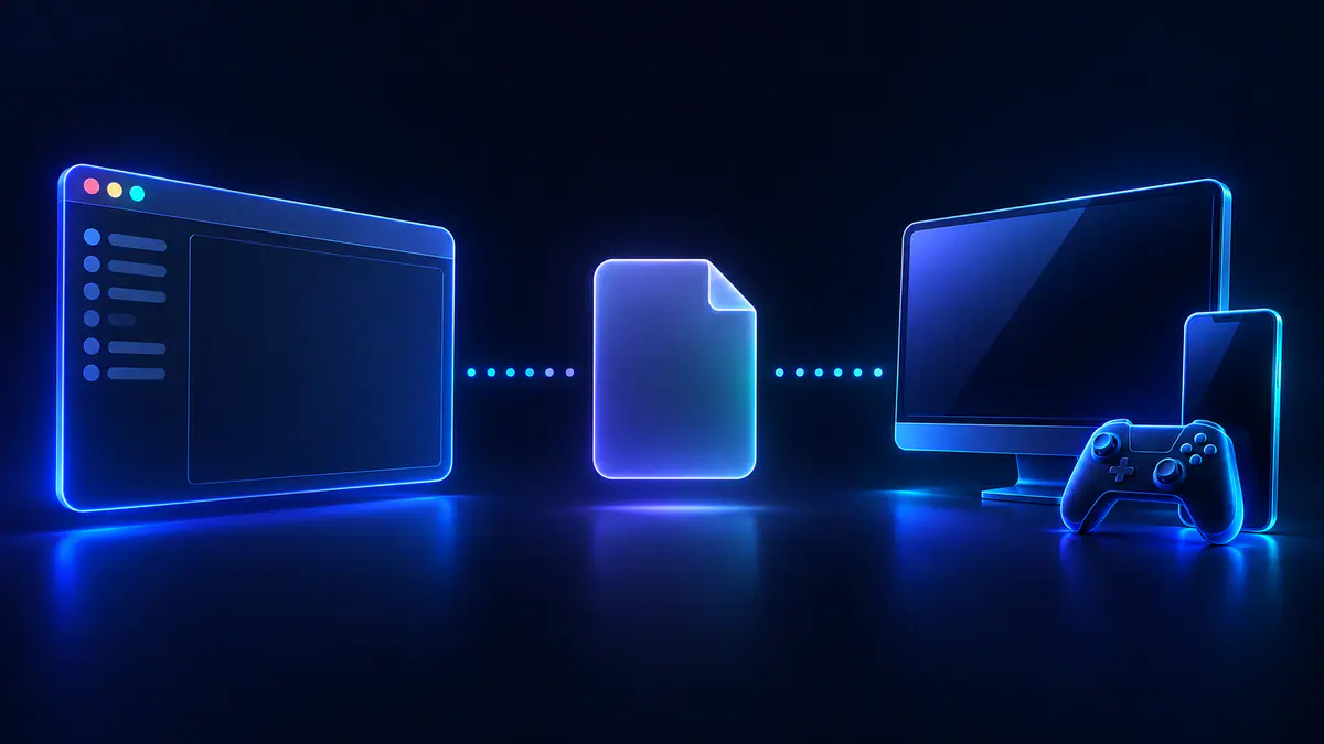 Illustration of roblox script executor, script text and client as separate objects