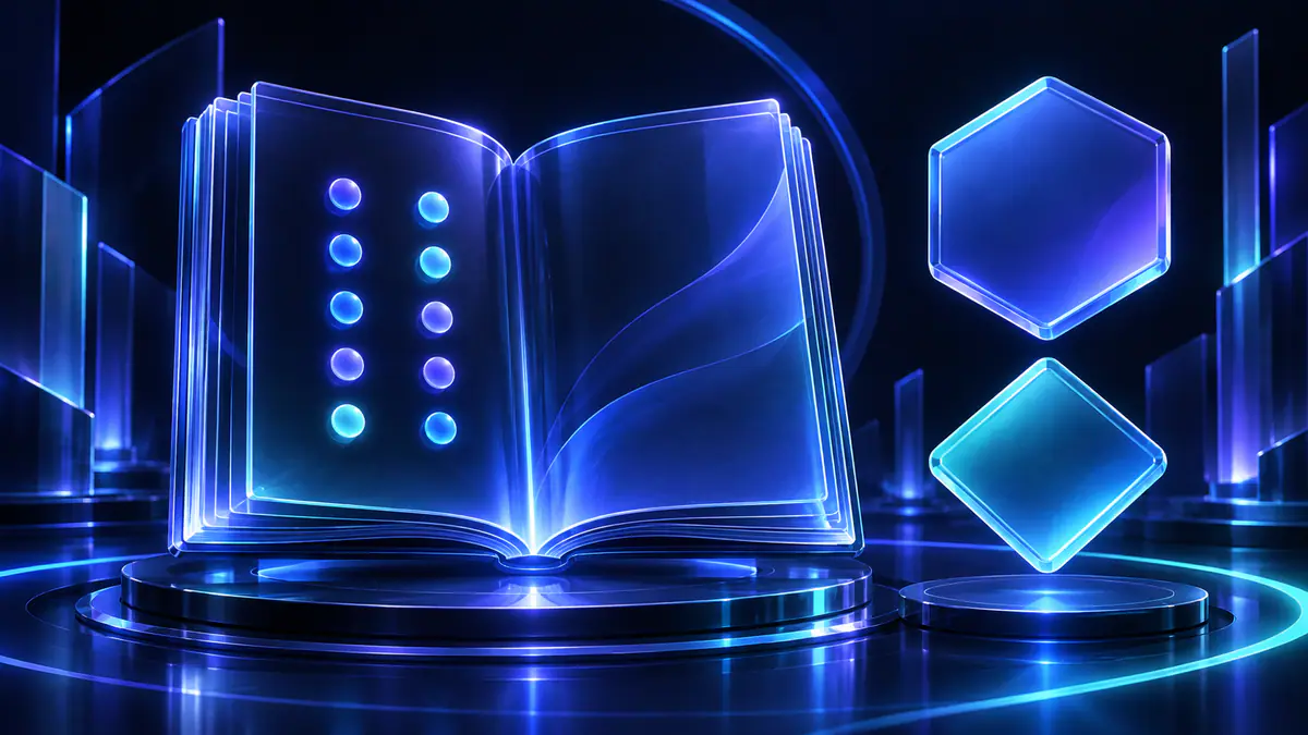 Original illustration of a repository evidence ledger beside uncertain version badges