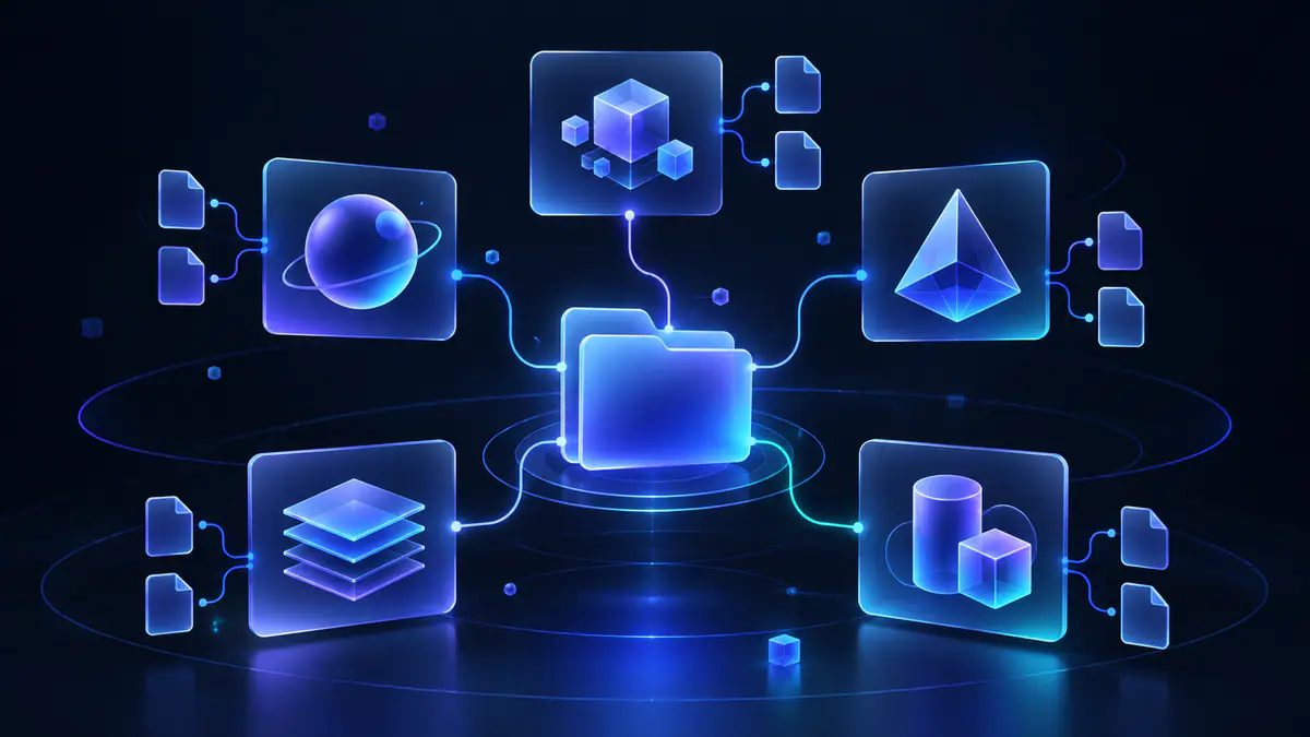 Illustration of roblox script hubs as connected catalog cards